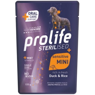 Prolife Dog Sterilised Sensitive Oral Care Adult Mini all'Anatra e Riso
