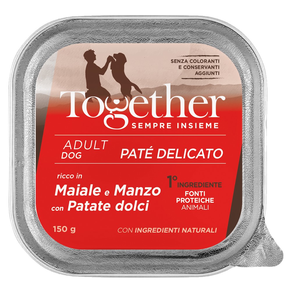 Together Dog Paté Delicato Adult al Manzo e Maiale in Vaschetta