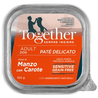 Together Dog Paté Delicato Sensitive al Manzo in Vaschetta