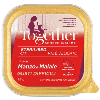 Together Cat Paté Sterilised al Manzo e Maiale in Vaschetta