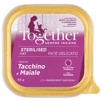 Together Cat Paté Sterilised al Tacchino e Maiale in Vaschetta