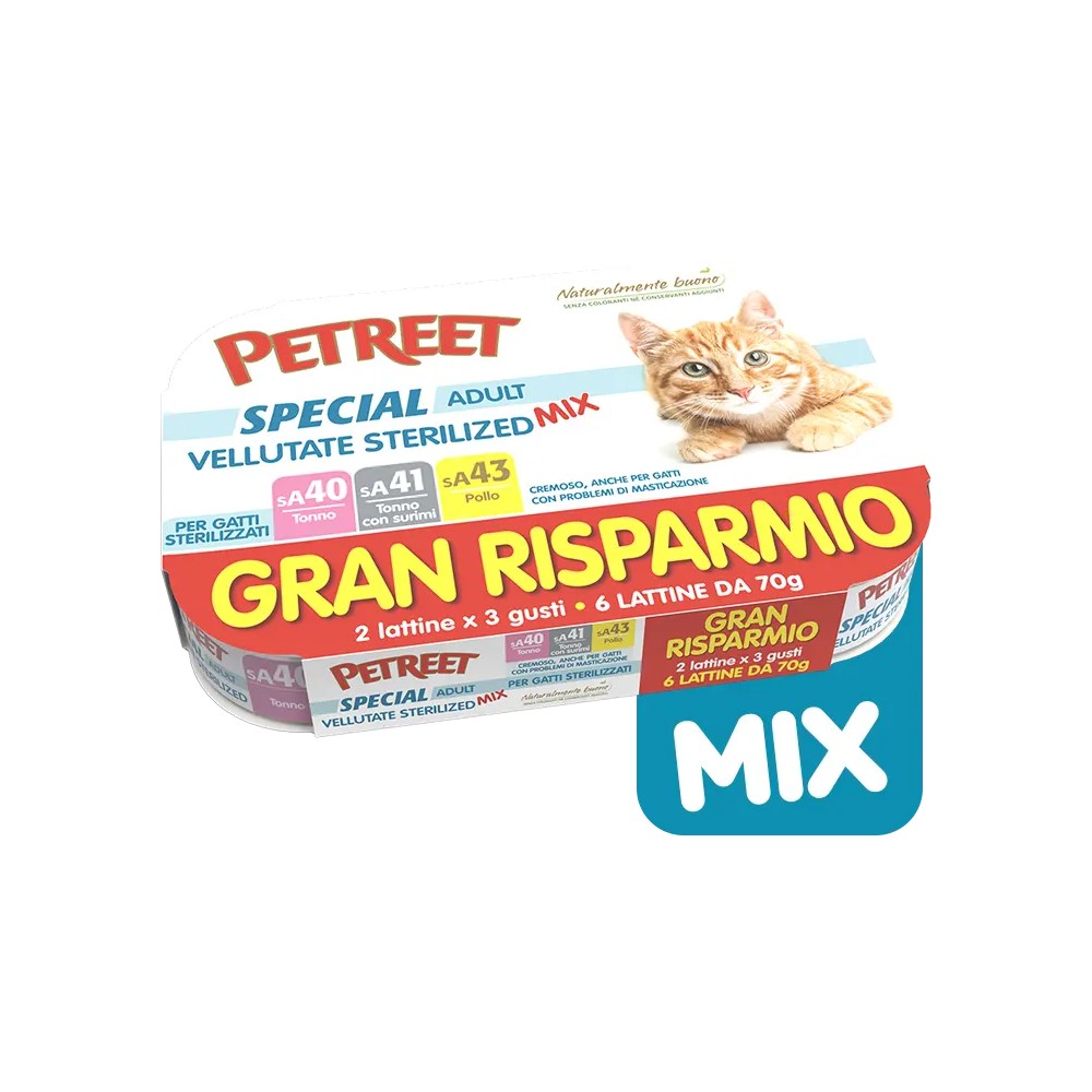 Petreet Le Vellutate Sterilised Mix Multipack