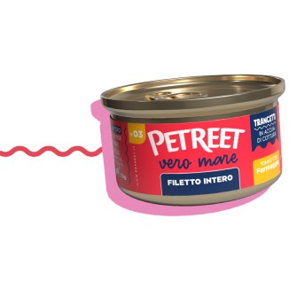 Petreet Vero Mare Filetto Intero di Tonno con Formaggio in Lattina