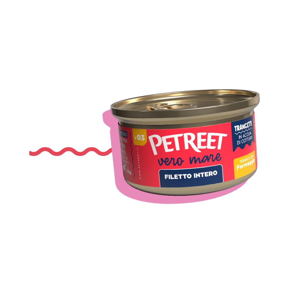 Petreet Vero Mare Filetto Intero di Tonno con Formaggio in Lattina