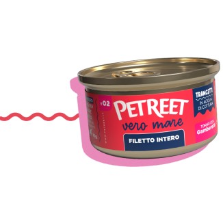 Petreet Vero Mare Filetto Intero di Tonno con Gamberetti in Lattina