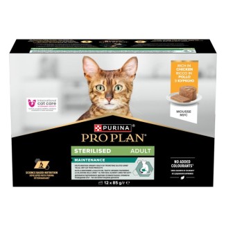 Purina Pro Plan Sterilised Maintenance Mousse al Pollo Multipack