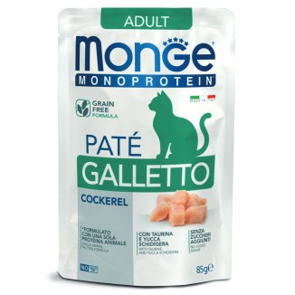 Monge Monoprotein Adult Gatto Paté al Galletto in Bustina