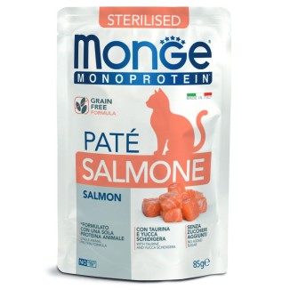 Monge Monoprotein Sterilised Gatto Paté al Salmone in Bustina