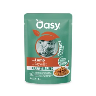 Oasy Bocconcini in Salsa Adult Sterilized Gatto all'Agnello in Bustina