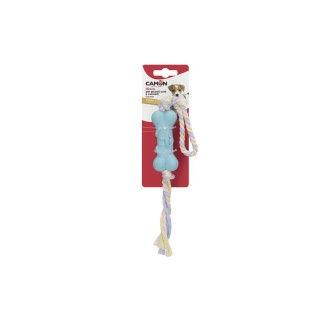 Camon Genius Line Osso in TPR con Treccia in Cotone per Cuccioli e Piccoli Taglie