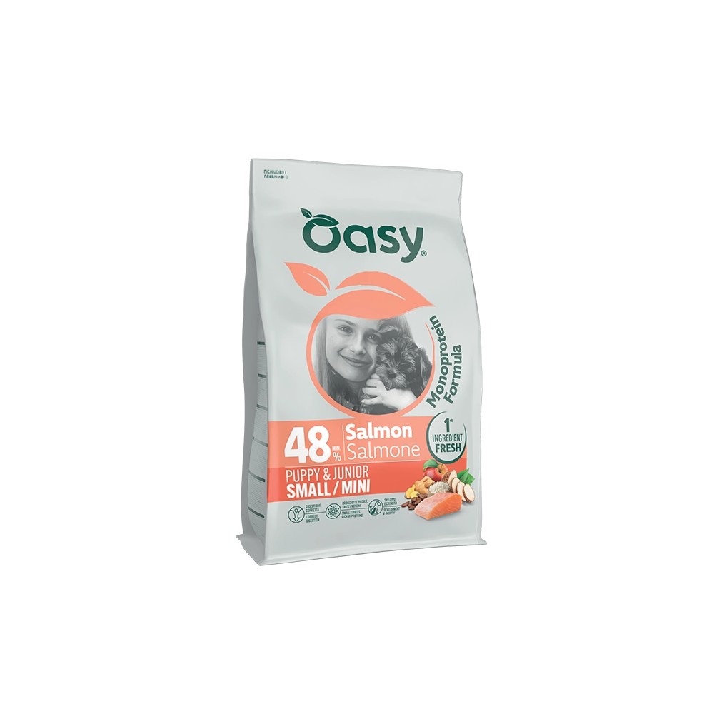 Oasy Monoprotein Formula Puppy & Junior Small/Mini al Salmone