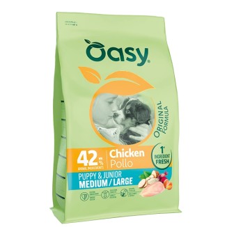Oasy Original Formula Puppy & Junior Medium/Large al Pollo