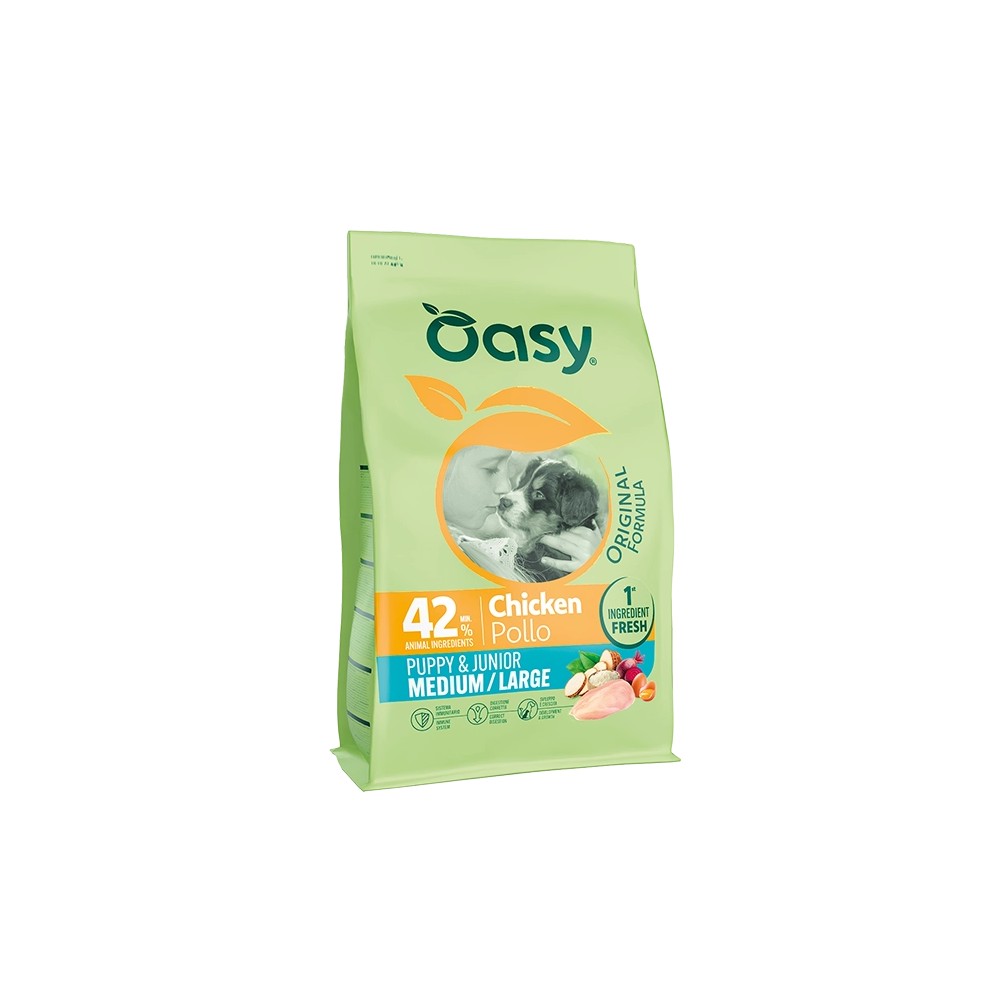 Oasy Original Formula Puppy & Junior Medium/Large al Pollo