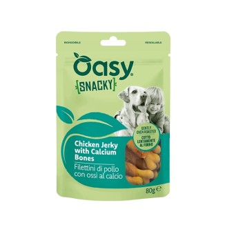 Oasy Snacky Filettini al Pollo con Ossi al Calcio in Bustina