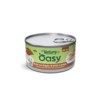 Oasy Natury Soft Jelly al Pollo con Fegato e Patate in Lattina