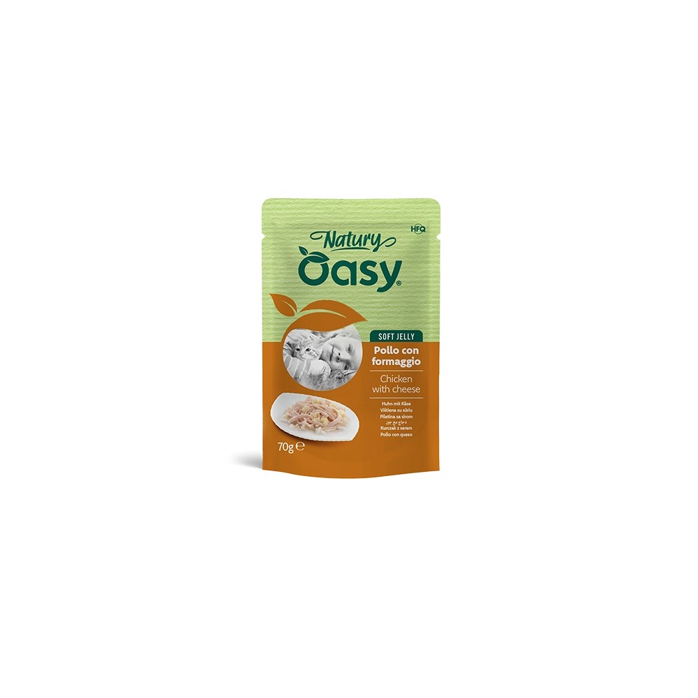 Oasy Natury Soft Jelly al Pollo con Formaggio in Bustina