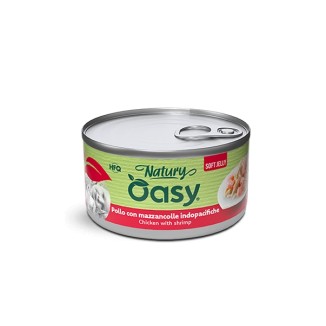 Oasy Natury Soft Jelly al Pollo con Mazzancolle Indopacifiche in Lattina