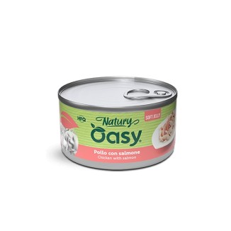 Oasy Natury Soft Jelly al Pollo con Salmone in Lattina
