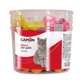 Camon Gioco per Gatti Pallina con Corda e Peluche
