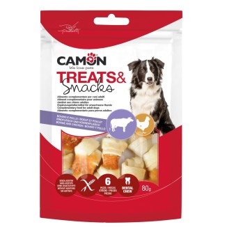 Camon Treats & Snacks Ossi Annodati di Pelle Bovina con Pollo