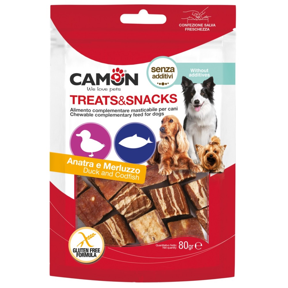 Camon Treats & Snacks al Anatra e Merluzzo in Bustina
