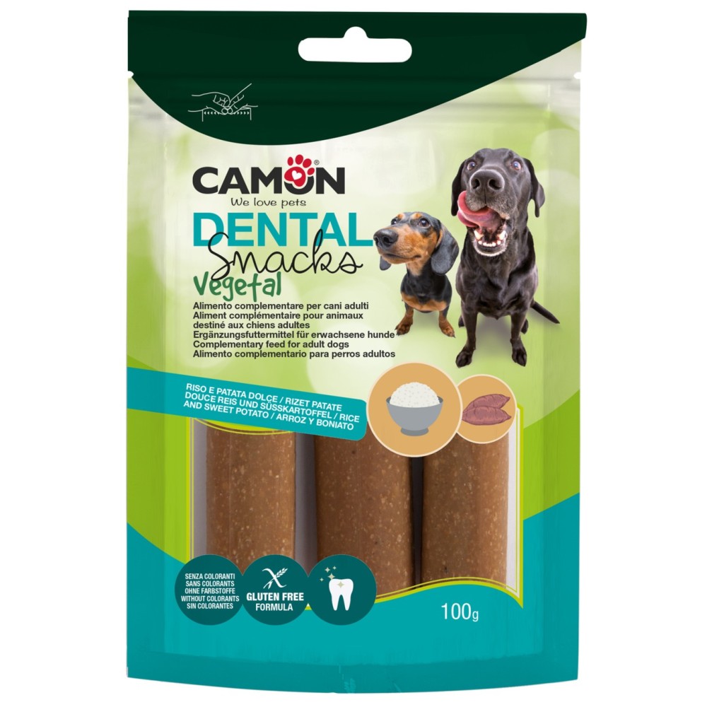 Camon Dental Snacks Vegetal al Riso e Patata Dolce in Bustina