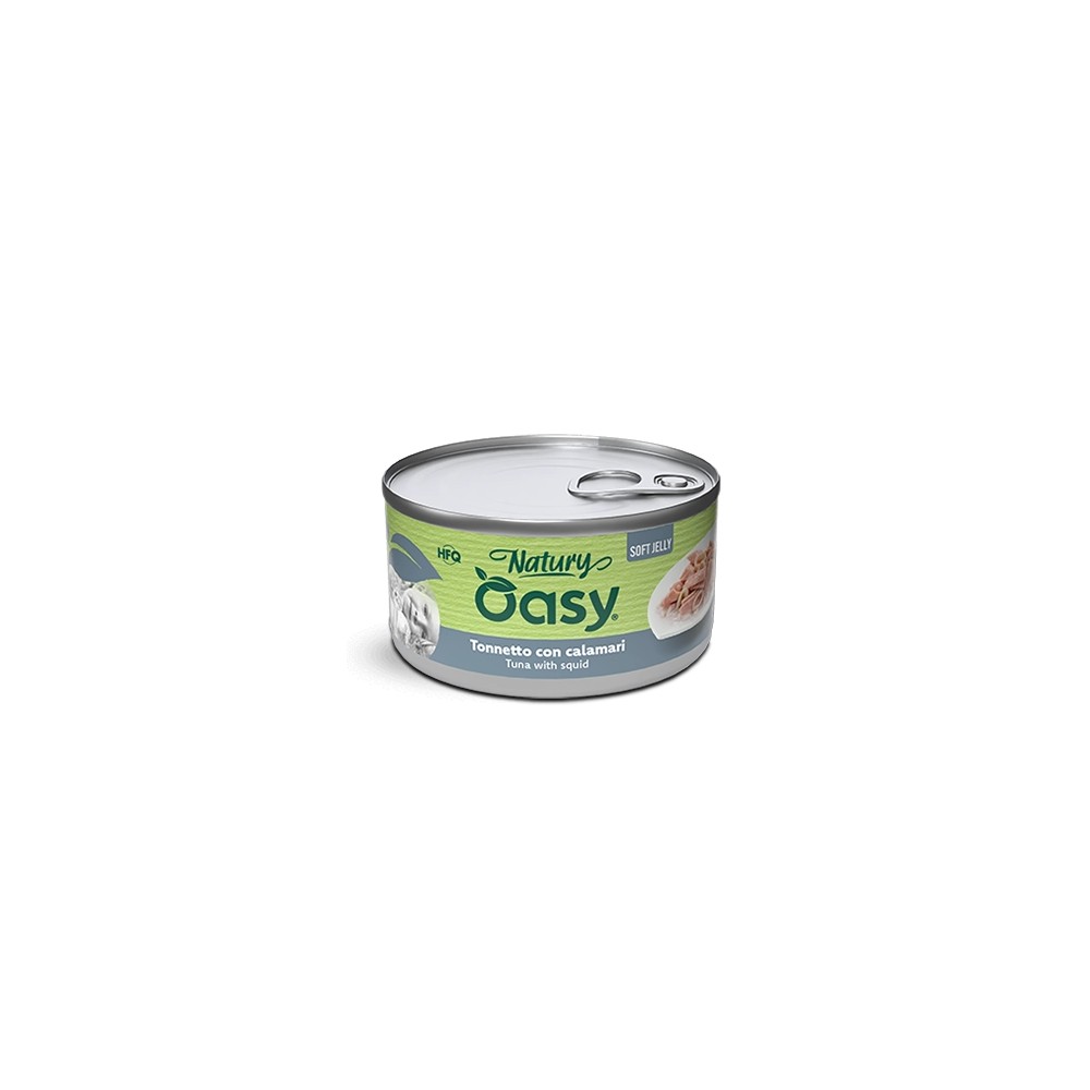 Oasy Natury Soft Jelly al Tonno con Calamari in Lattina