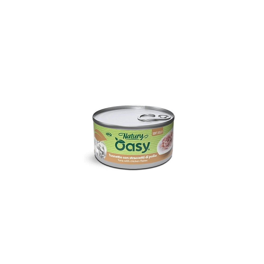Oasy Natury Soft Jelly al Tonno con Straccetti di Pollo in Lattina