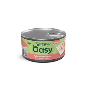 Oasy Natury Soft Jelly al Pollo con Salmone in Lattina
