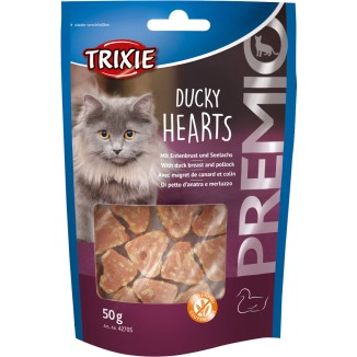 Trixie Premio Hearts con Petto d'Anatra e Merluzzo d'Alaska in Bustina