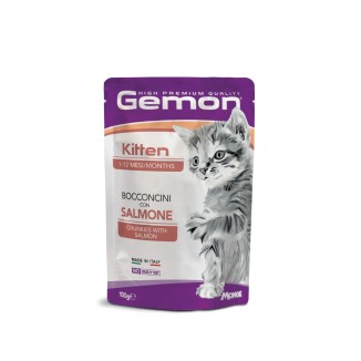 Gemon High Premium Quality Kitten Bocconcini al Salmone in Bustina