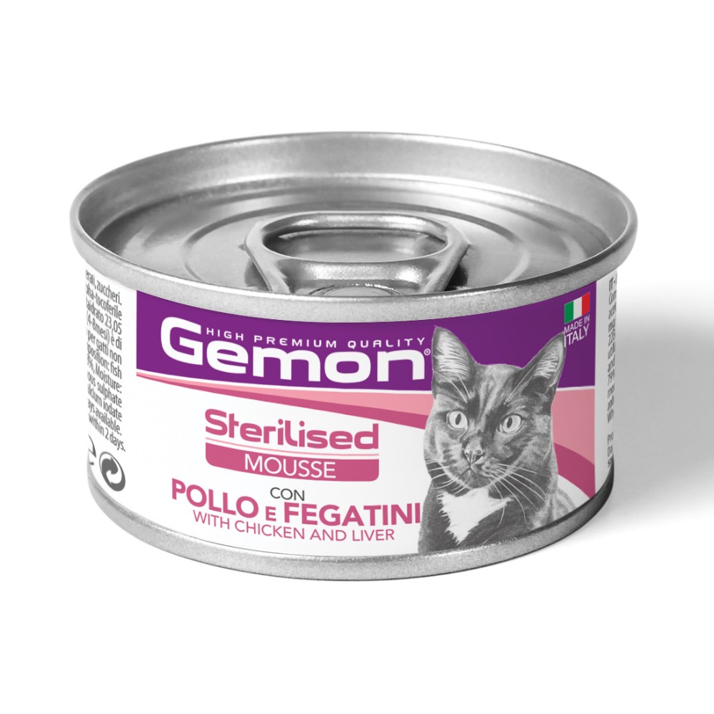 Gemon Sterilised Mousse al Pollo e Fegatini in Lattina
