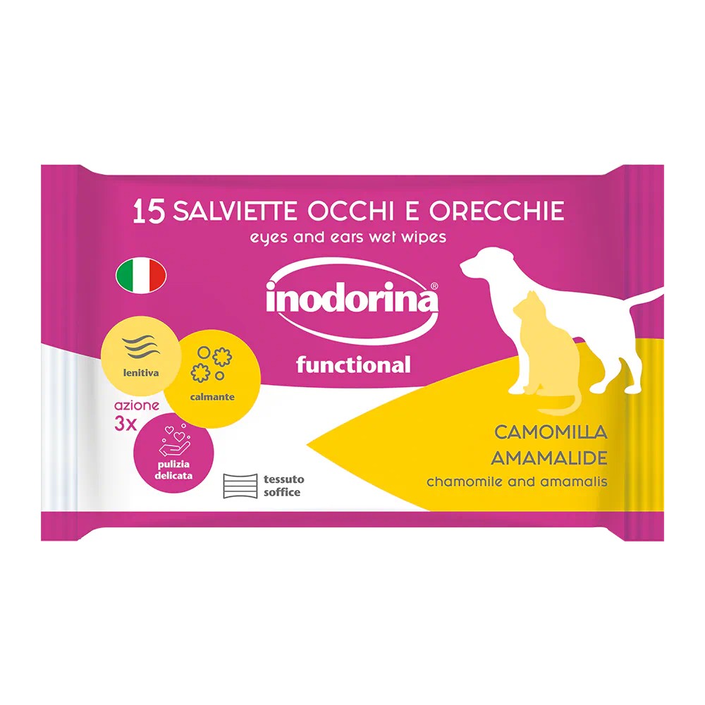 Inodorina Salviette Detergenti Occhi e Orecchie alla Camomilla