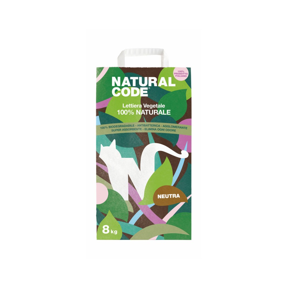 Natural Code Lettiera Vegetale Agglomerante Neutra