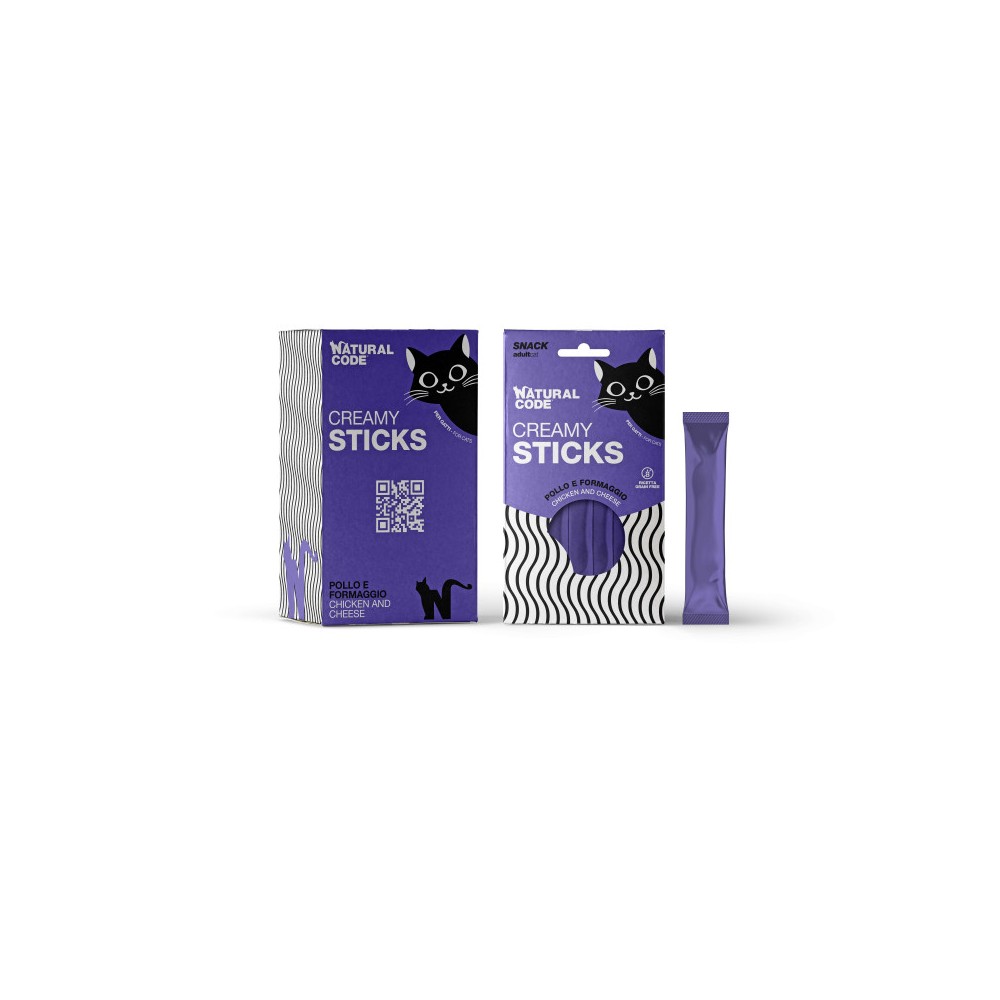 Natural Code Creamy Sticks al Pollo e Formaggio in Bustina