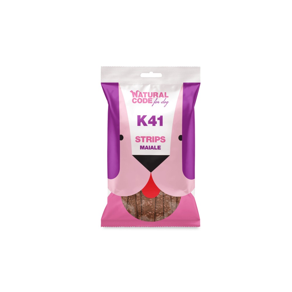 Natural Code K41 Snack Strips al Maiale