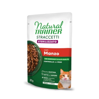 Natural Trainer Straccetti Sterilised al Manzo in Bustina