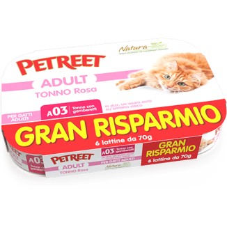 Petreet Multipack Tonno con Gamberetti in Vaschetta
