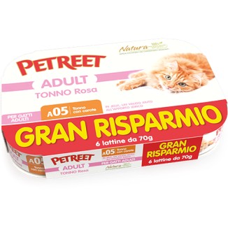 Petreet Multipack al Tonno con Carote in Vaschetta