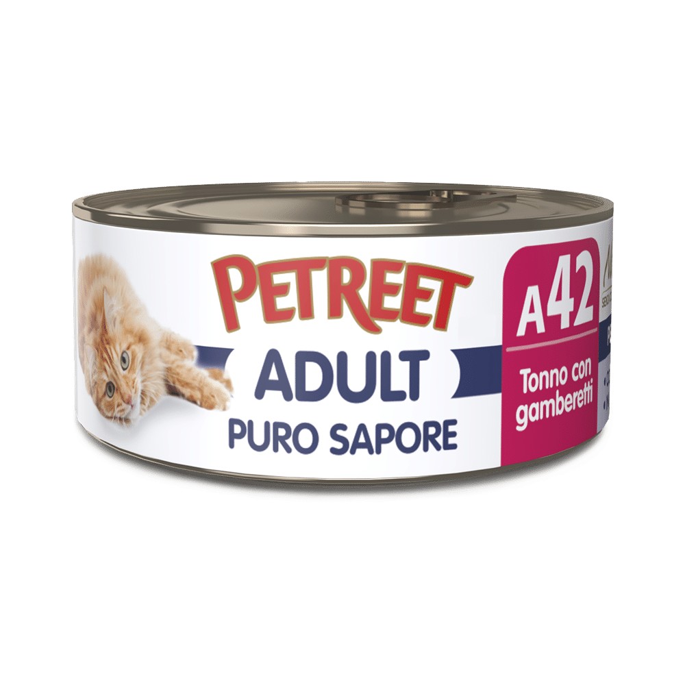 Petreet Puro Sapore al Tonno con Gamberetti in Lattina