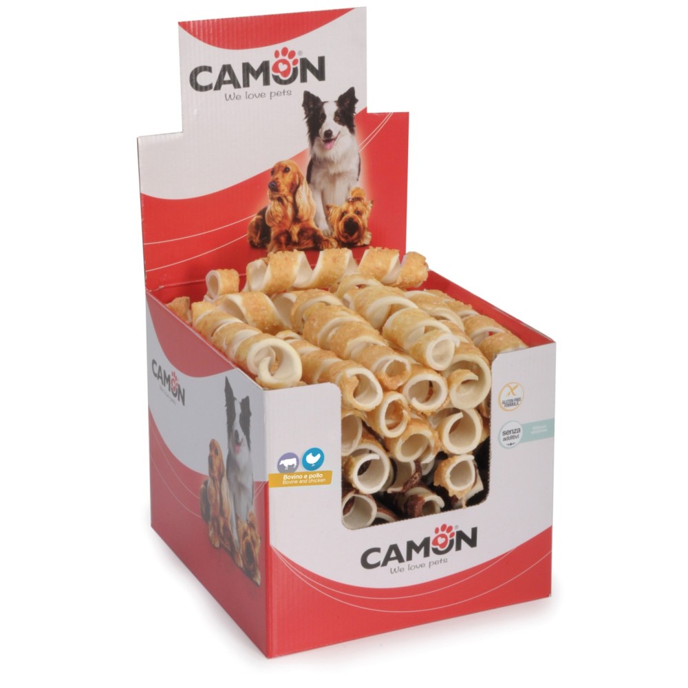 Camon Curls&Snacks al Pollo e Pelle Bovina