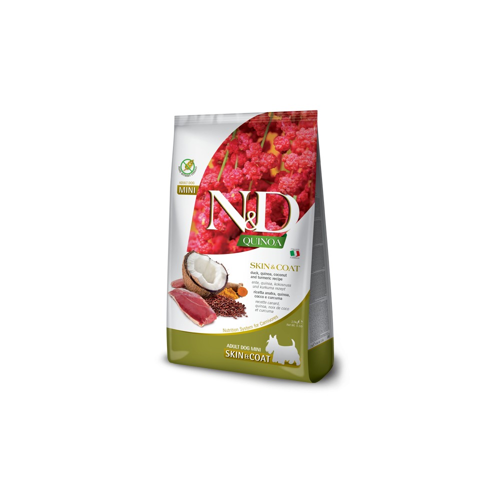 Farmina N&D Quinoa Skin & Coat Mini all'Anatra con Cocco e Curcuma