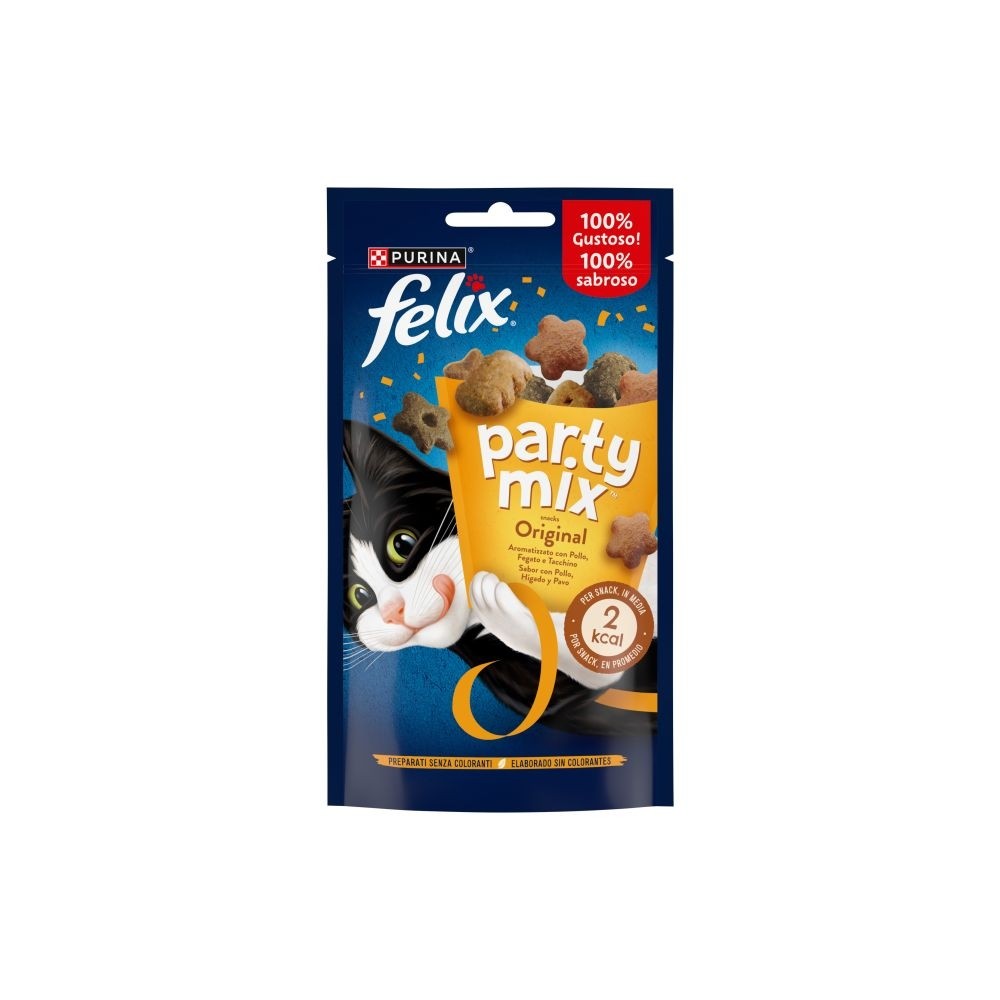 Purina Felix Party Mix Original al Pollo, Fegato e Tacchino