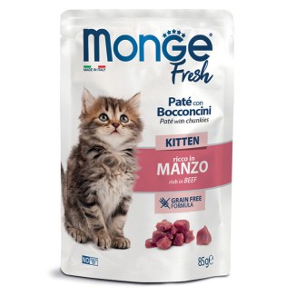 Monge Fresh Paté con Bocconcini Kitten al Manzo in Bustina