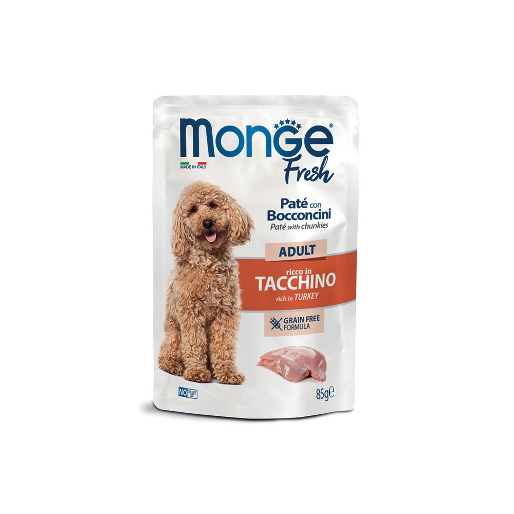 Monge Fresh Paté con Bocconcini al Tacchino in Bustina