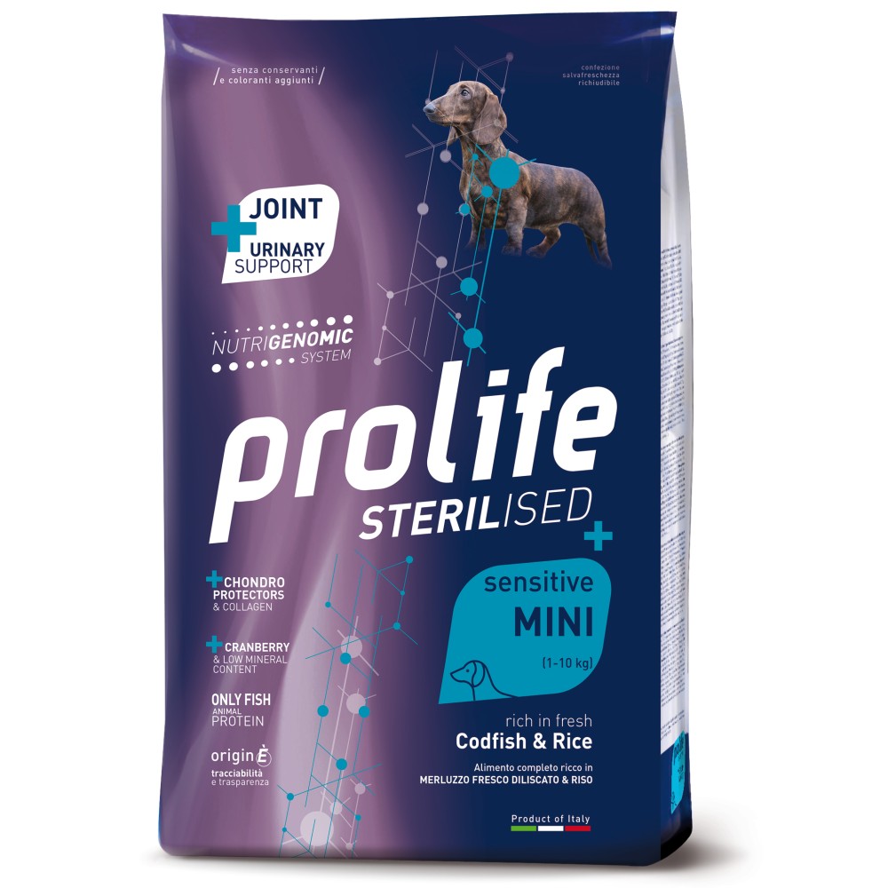 Prolife Sterilised Sensitive Mini al Merluzzo e Riso