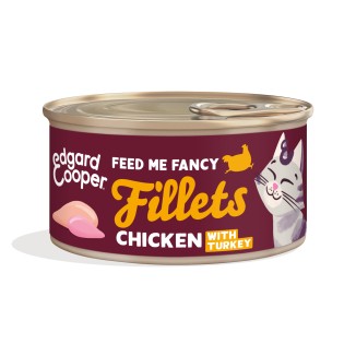 Edgard & Cooper Feed Me Fancy Fillets al Pollo con Tacchino in Lattina