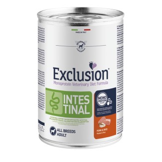 Exclusion Monoprotein Veterinary Diet Formula Intestinal al Maiale e Riso in Lattina
