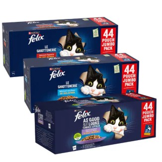 Purina Felix Le Ghiottonerie Selezione di Pesci in Gelatina Multipack