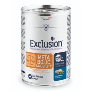 Exclusion Diet Metabolic & Mobility Dog Umido (Maiale e Fibre)